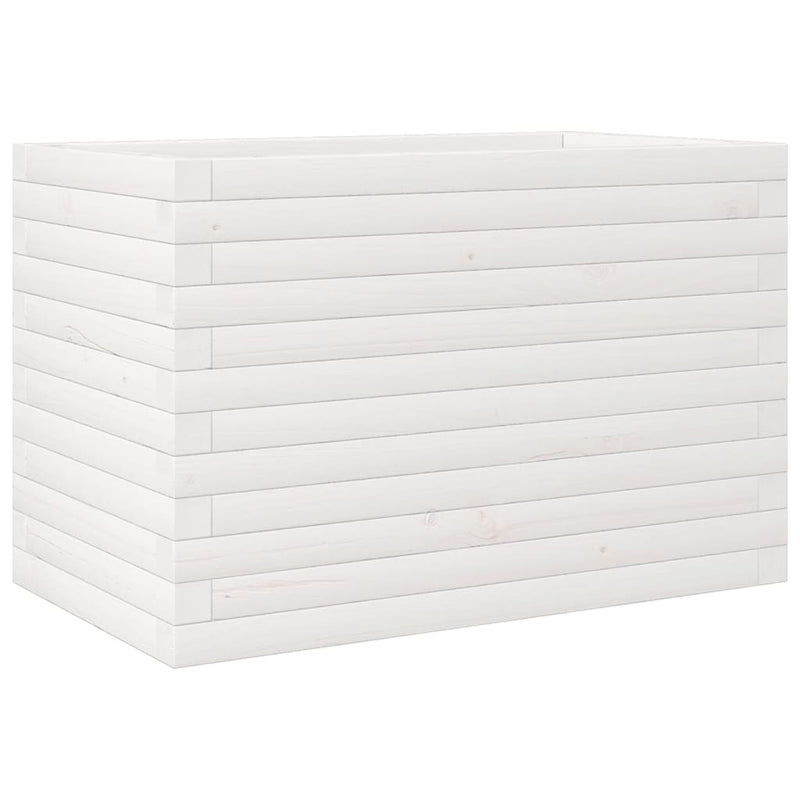 Load image into Gallery viewer, Vidaxl plantenbak 70x40x45,5 cm massief grenenhout wit
