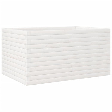 Vidaxl plantenbak 90x60x45,5 cm massief grenenhout wit