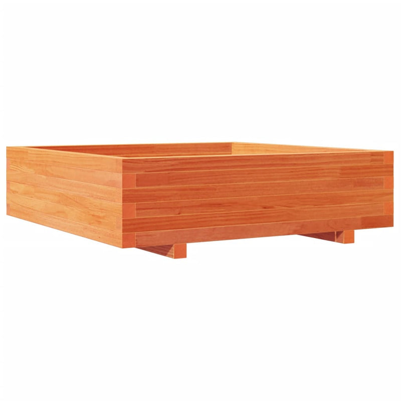 Load image into Gallery viewer, Vidaxl plantenbak 90x90x26,5 cm massief grenenhout wasbruin
