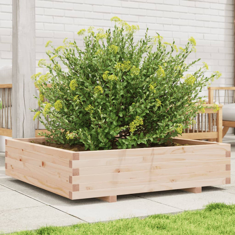 Load image into Gallery viewer, Vidaxl plantenbak 100x100x26,5 cm massief grenenhout
