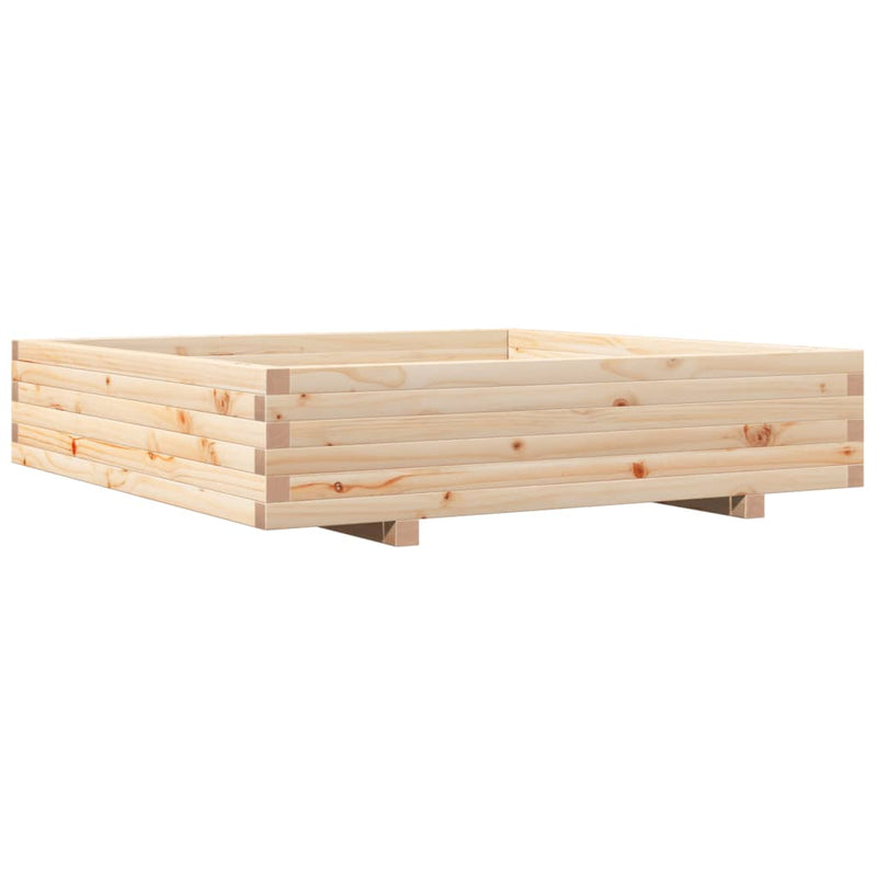 Load image into Gallery viewer, Vidaxl plantenbak 110x110x26,5 cm massief grenenhout

