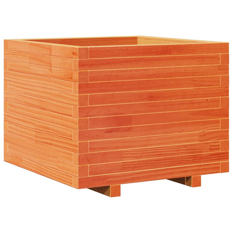 Afbeelding laden in galerijviewer, Vidaxl plantenbak 60x60x49,5 cm massief grenenhout wasbruin
