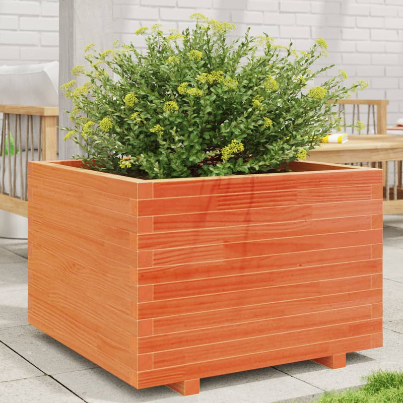 Load image into Gallery viewer, Vidaxl plantenbak 70x70x49,5 cm massief grenenhout wasbruin
