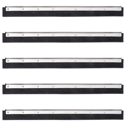 Vidaxl vloerwisserkoppen 5 st 55x2x5 cm staal en rubber