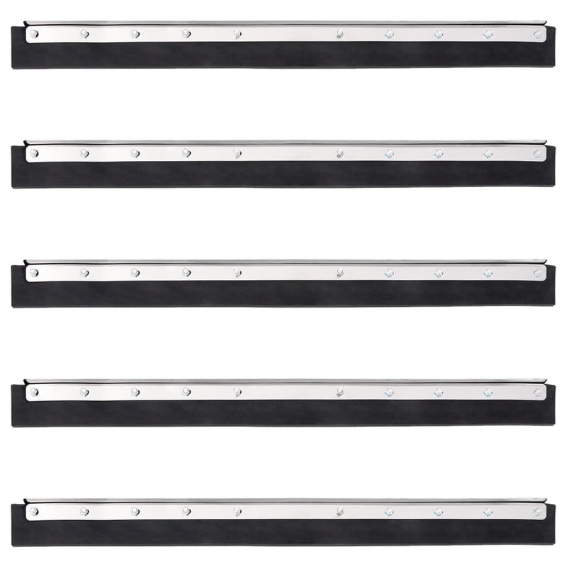 Load image into Gallery viewer, Vidaxl vloerwisserkoppen 5 st 75x2x5 cm staal en rubber
