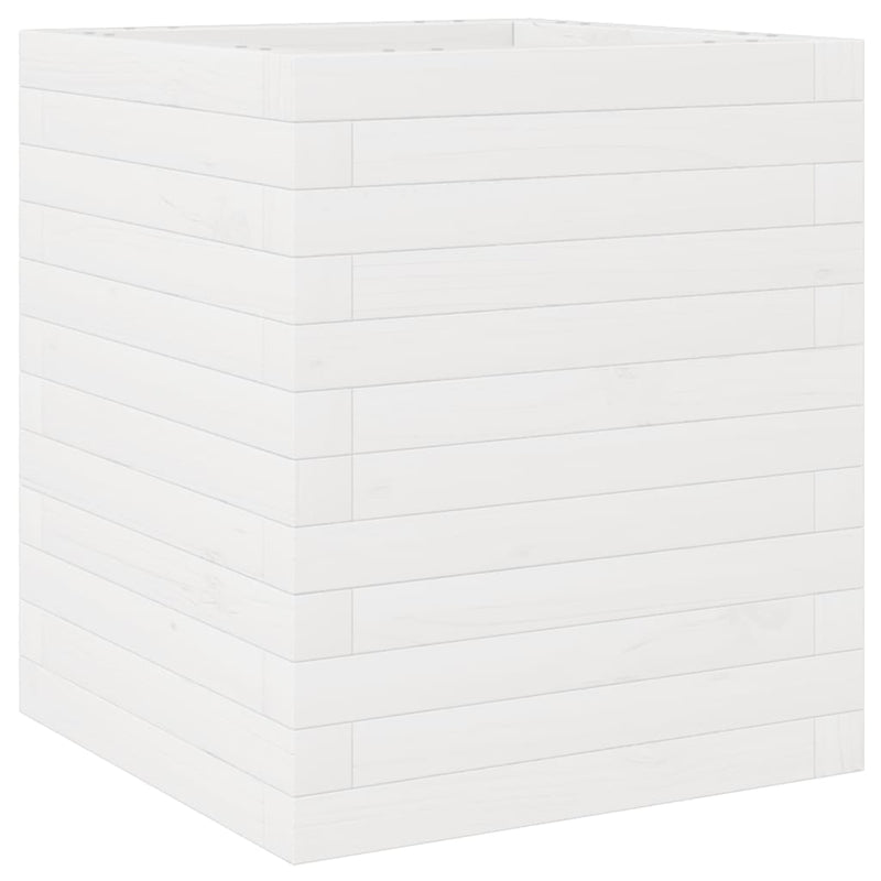 Load image into Gallery viewer, Vidaxl plantenbak 40x40x46 cm massief grenenhout wit
