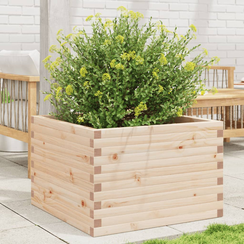 Load image into Gallery viewer, VidaXL Plantenbak 70x70x46 cm massief grenenhout
