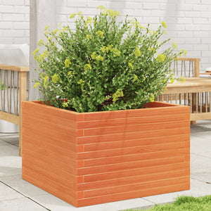 Vidaxl plantenbak 70x70x46 cm massief grenenhout wasbruin