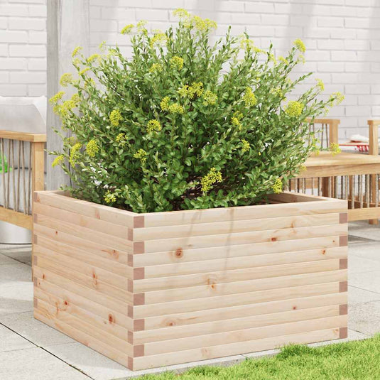 Vidaxl plantenbak 80x80x46 cm massief grenenhout