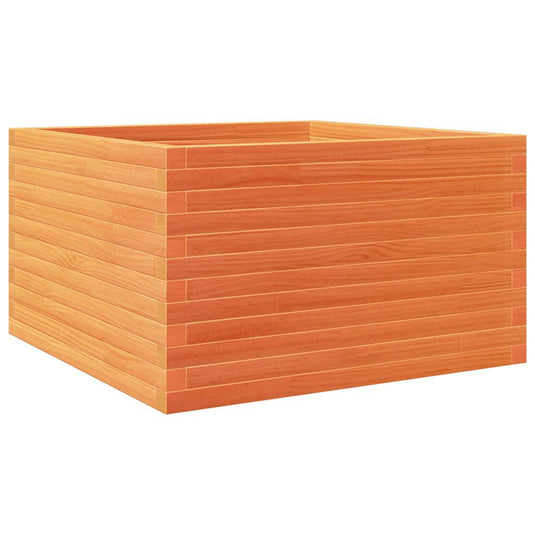 Vidaxl plantenbak 80x80x46 cm massief grenenhout wasbruin