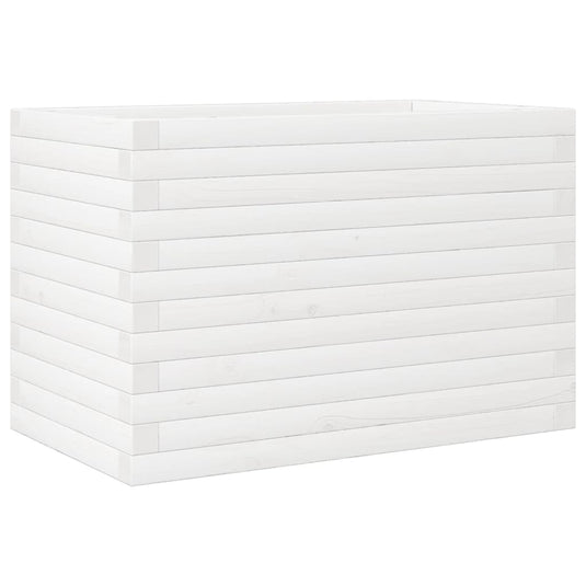 Vidaxl plantenbak 70x40x46 cm massief grenenhout wit