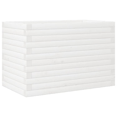 Vidaxl plantenbak 70x40x46 cm massief grenenhout wit