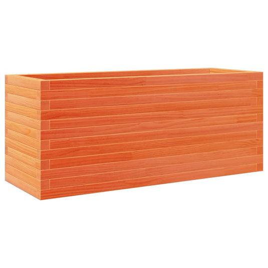 Vidaxl plantenbak 110x40x46 cm massief grenenhout wasbruin