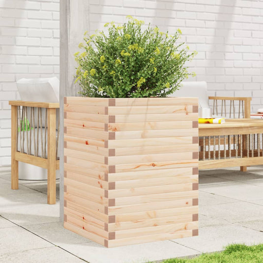 Vidaxl plantenbak 50x50x68,5 cm massief grenenhout