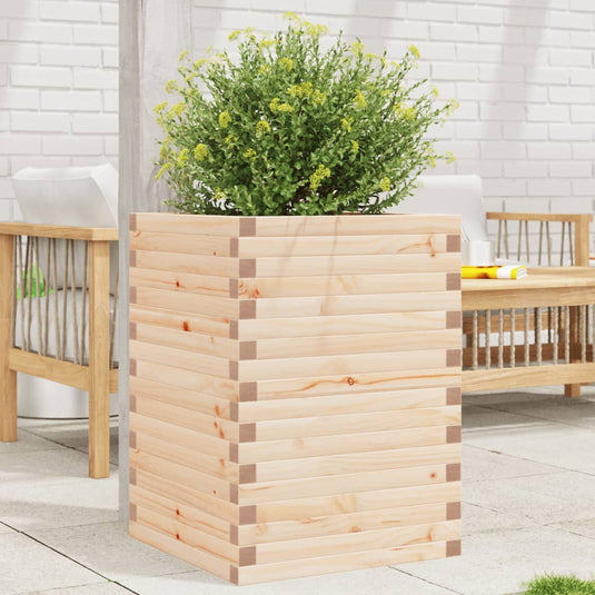 Vidaxl plantenbak 50x50x68,5 cm massief grenenhout