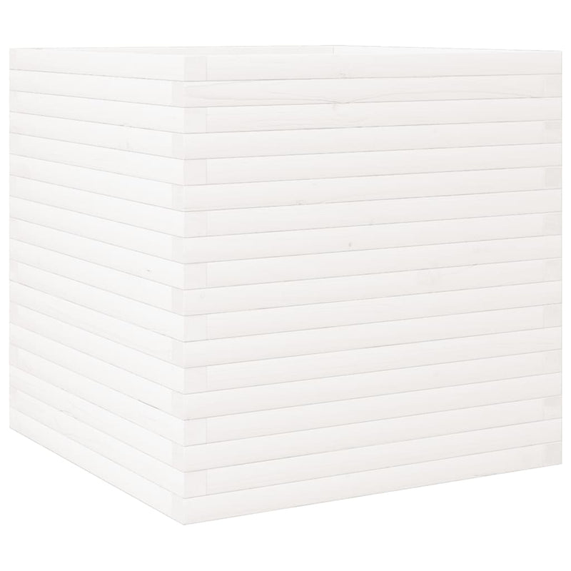 Load image into Gallery viewer, VidaXL Plantenbak 70x70x68,5 cm massief grenenhout wit
