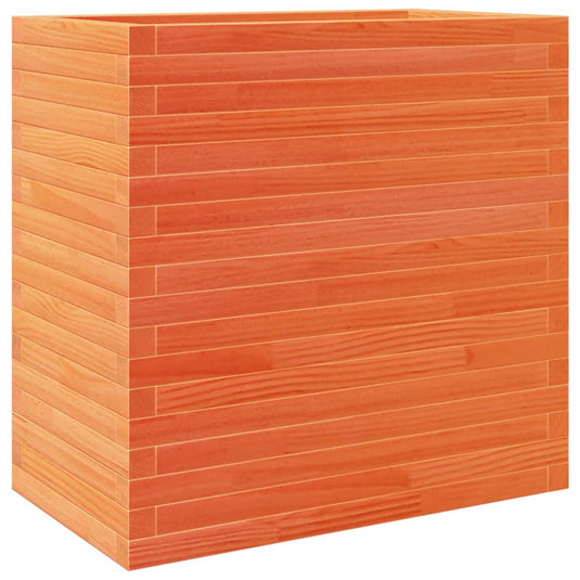 Vidaxl plantenbak 70x40x68,5 cm massief grenenhout wasbruin