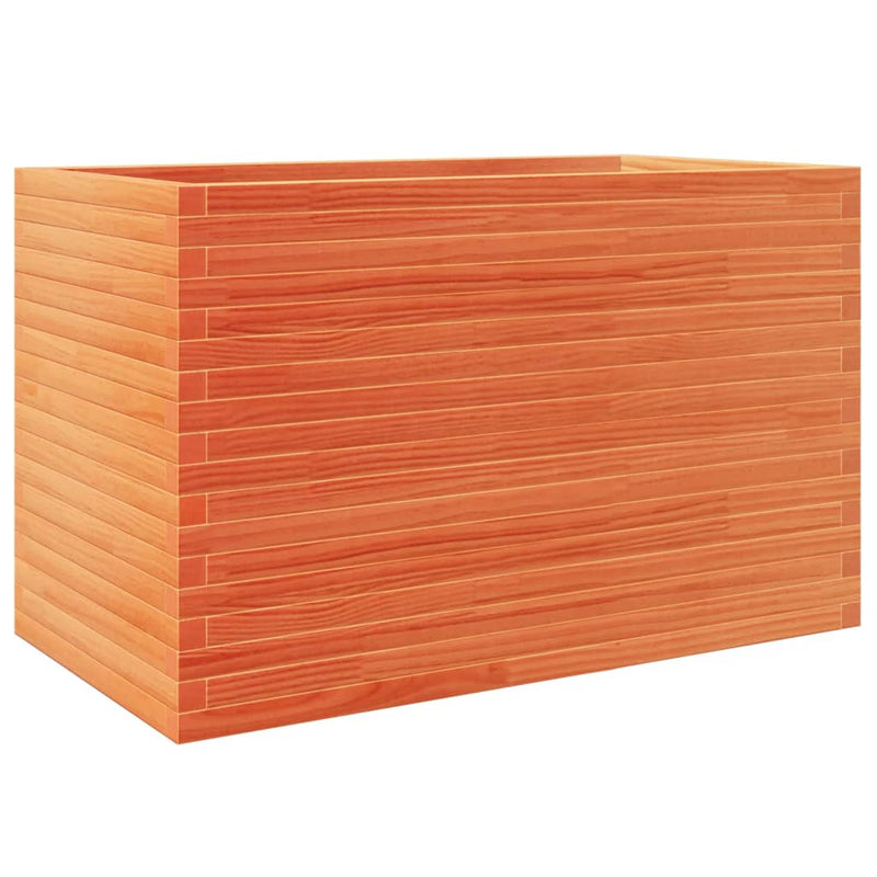 Load image into Gallery viewer, VidaXL Plantenbak 110x60x68,5 cm massief grenenhout wasbruin
