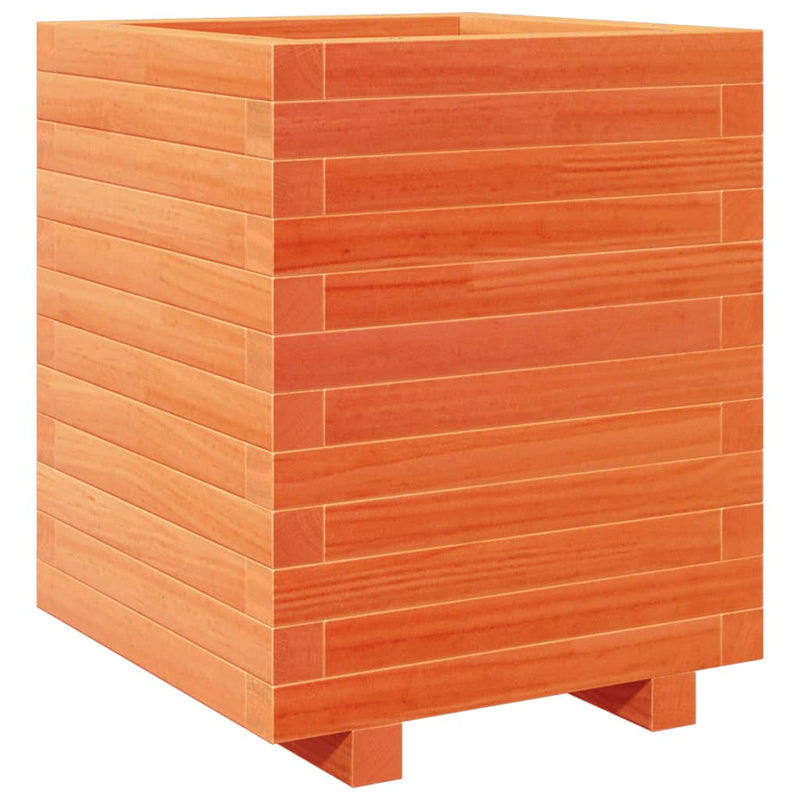 Afbeelding laden in galerijviewer, Vidaxl plantenbak 40x40x49,5 cm massief grenenhout wasbruin
