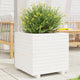 Vidaxl plantenbak 50x50x49,5 cm massief grenenhout wit