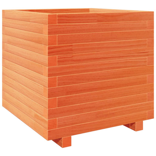 Vidaxl plantenbak 50x50x49,5 cm massief grenenhout wasbruin