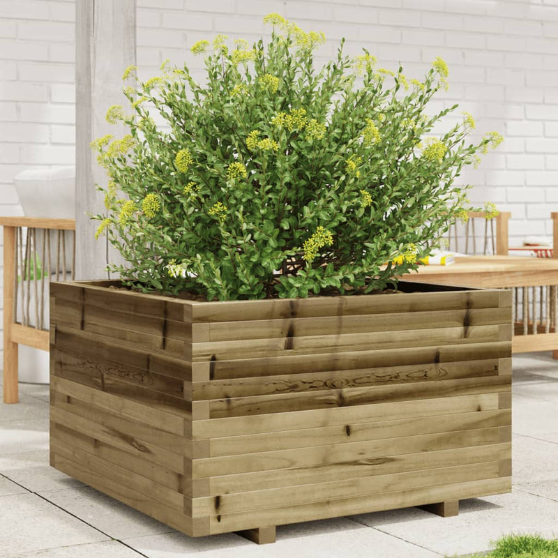 Load image into Gallery viewer, VidaXL Plantenbak 80x80x49,5 cm geïmpregneerd grenenhout
