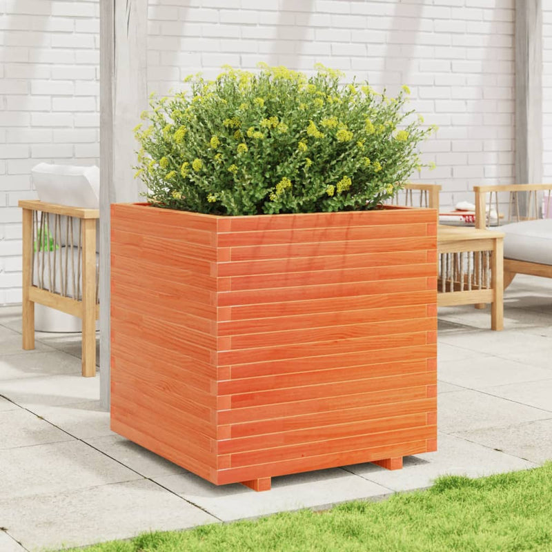 Load image into Gallery viewer, VidaXL Plantenbak 70x70x72,5 cm massief grenenhout wasbruin
