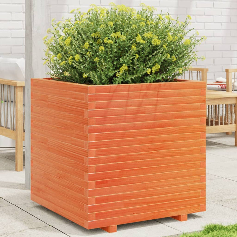 Load image into Gallery viewer, VidaXL Plantenbak 70x70x72,5 cm massief grenenhout wasbruin
