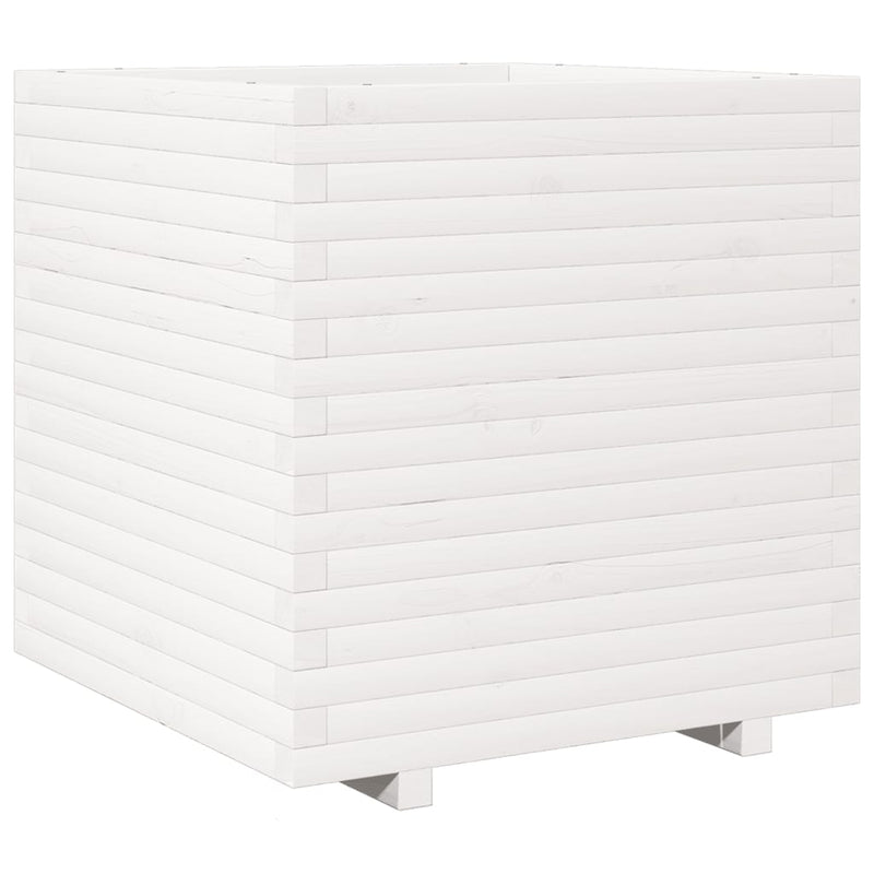 Load image into Gallery viewer, VidaXL Plantenbak 70x70x72 cm massief grenenhout wit
