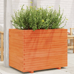 VidaXL Plantenbak 90x60x72 cm massief grenenhout wasbruin