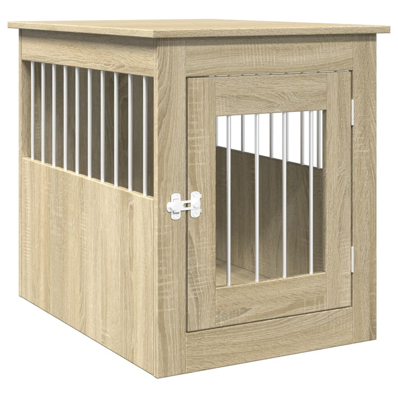 Load image into Gallery viewer, Vidaxl hondenbench 55x75x65 cm bewerkt hout sonoma eikenkleurig
