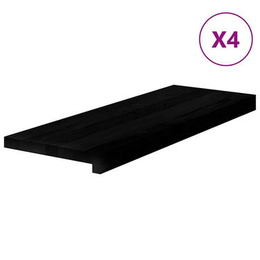 Vidaxl traptreden 4 st 70x25x2 cm massief eikenhout donkerbruin
