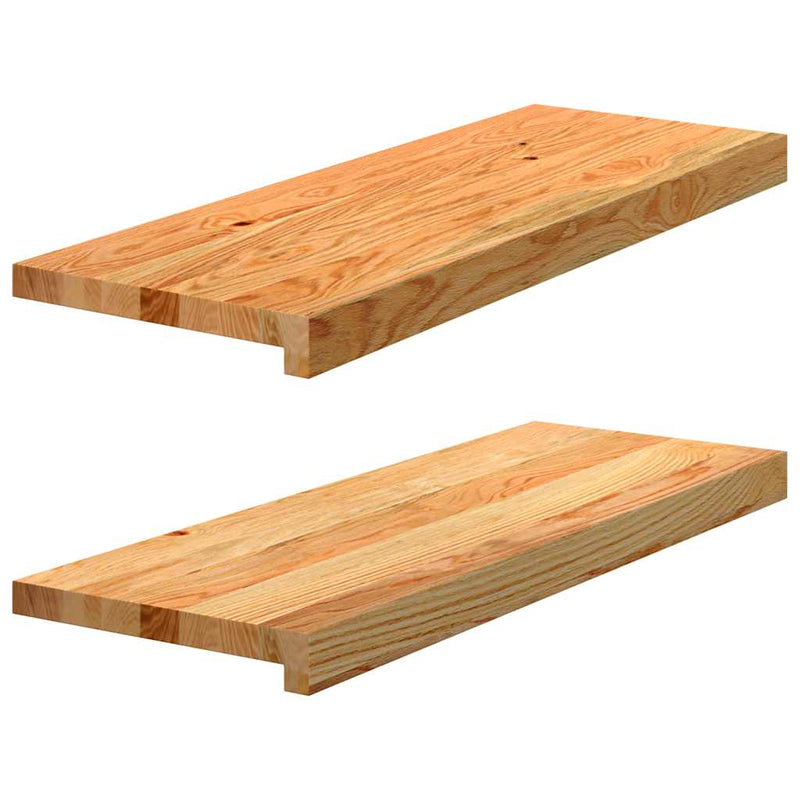 Load image into Gallery viewer, Vidaxl traptreden 2 st 70x25x2 cm massief eikenhout lichtbruin
