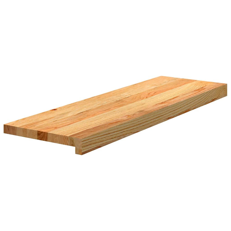 Load image into Gallery viewer, Vidaxl traptreden 2 st 80x30x2 cm massief eikenhout lichtbruin
