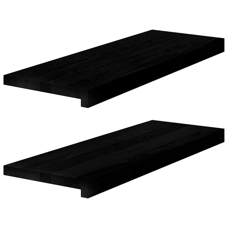 Load image into Gallery viewer, Vidaxl traptreden 2 st 70x25x2 cm massief eikenhout donkerbruin
