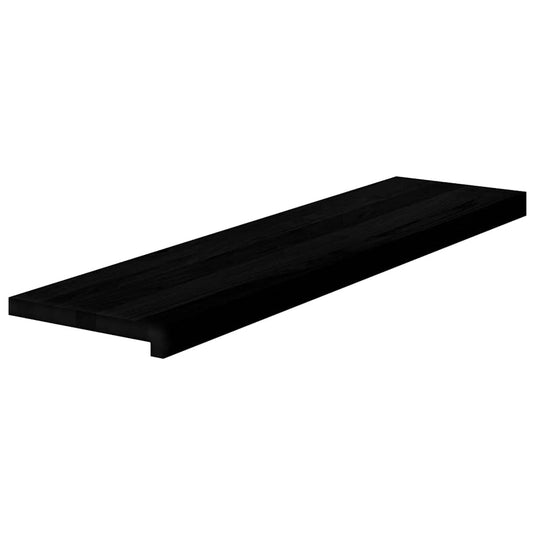 Vidaxl traptreden 2 st 100x25x2 cm massief eikenhout bruin-zwart