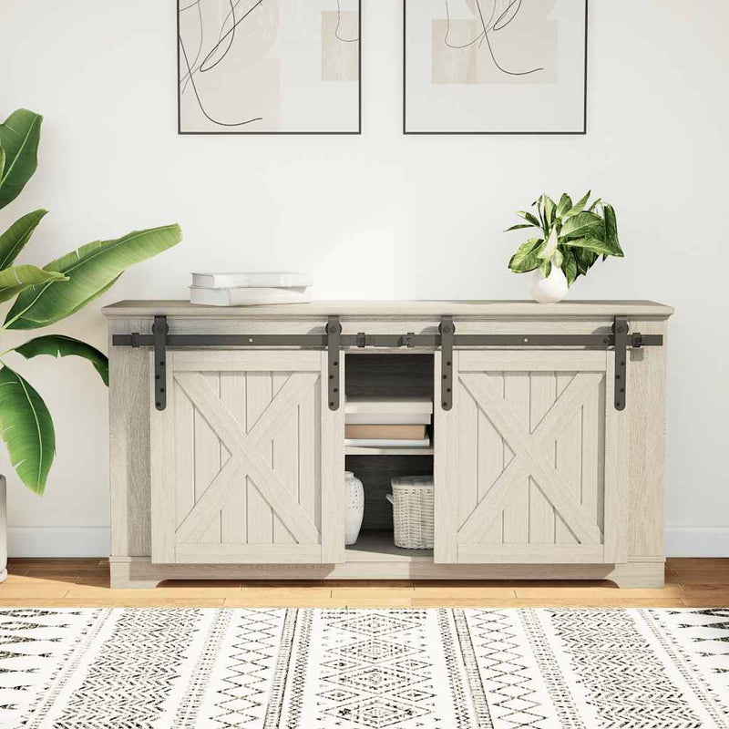 Load image into Gallery viewer, Vidaxl ophangset voor schuifdeur 122 cm koolstofstaal
