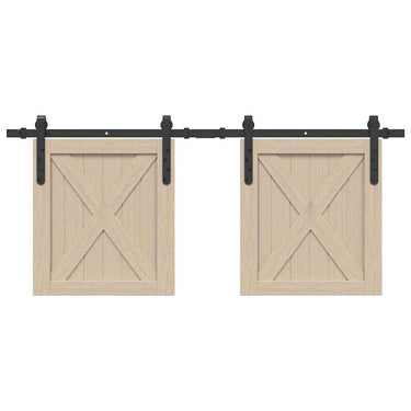Vidaxl ophangset voor schuifdeur 122 cm koolstofstaal