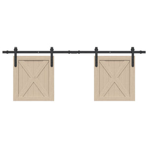 Vidaxl ophangset voor schuifdeur 152 cm koolstofstaal