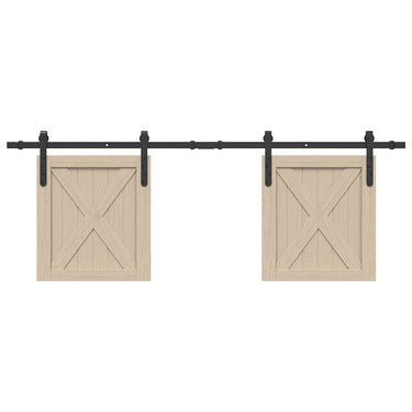 Vidaxl ophangset voor schuifdeur 152 cm koolstofstaal
