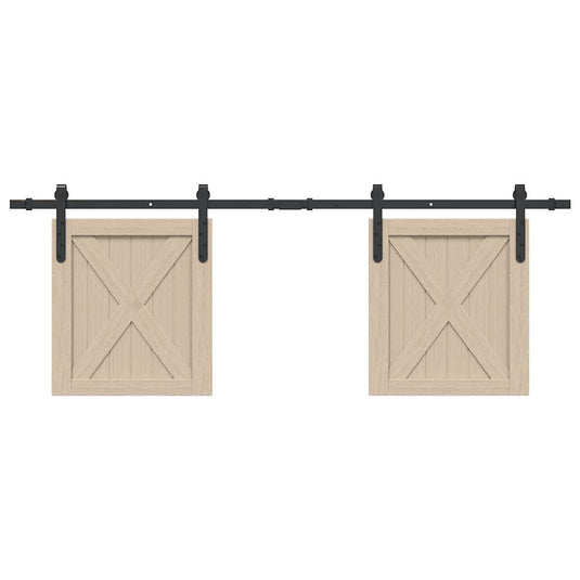 Vidaxl ophangset voor schuifdeur 152 cm koolstofstaal