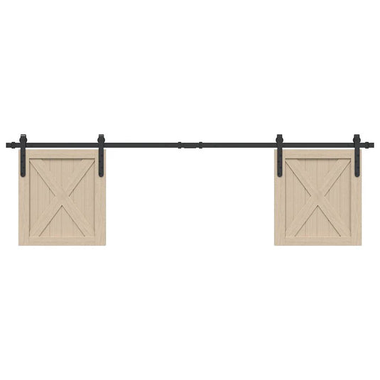 Vidaxl ophangset voor schuifdeur 183 cm koolstofstaal