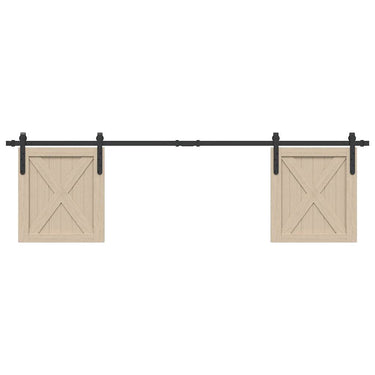 Vidaxl ophangset voor schuifdeur 183 cm koolstofstaal