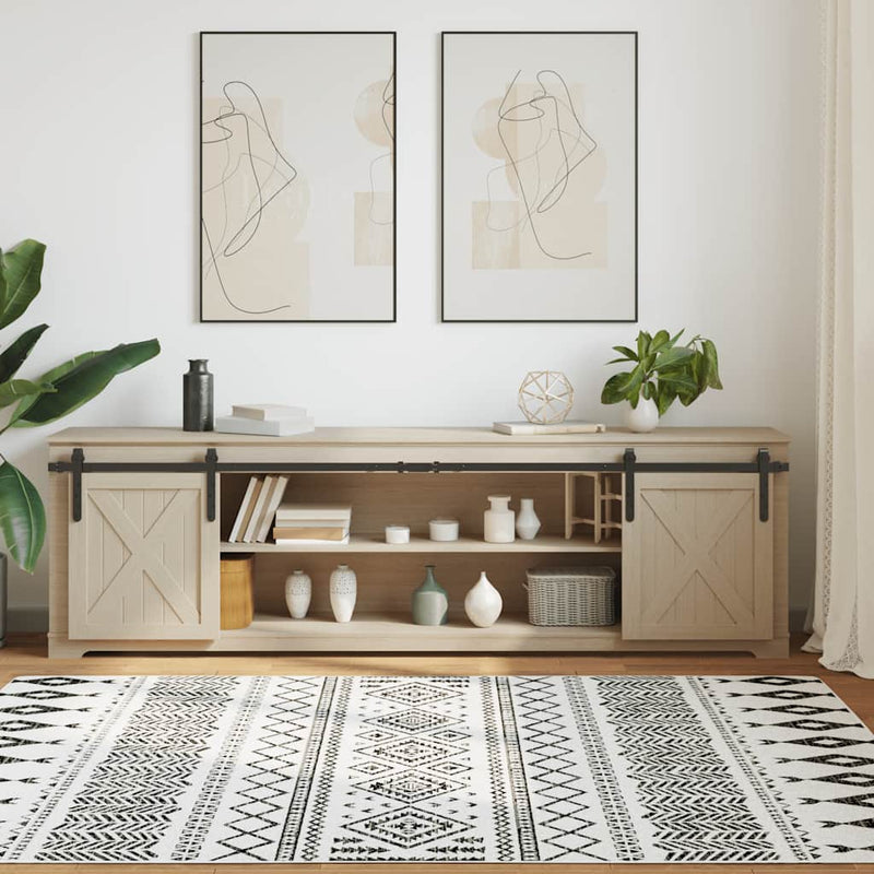Chargez l'image dans la visionneuse de la galerie, Vidaxl ophangset voor schuifdeur 213 cm koolstofstaal
