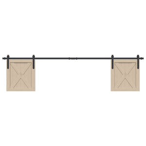 Vidaxl ophangset voor schuifdeur 213 cm koolstofstaal