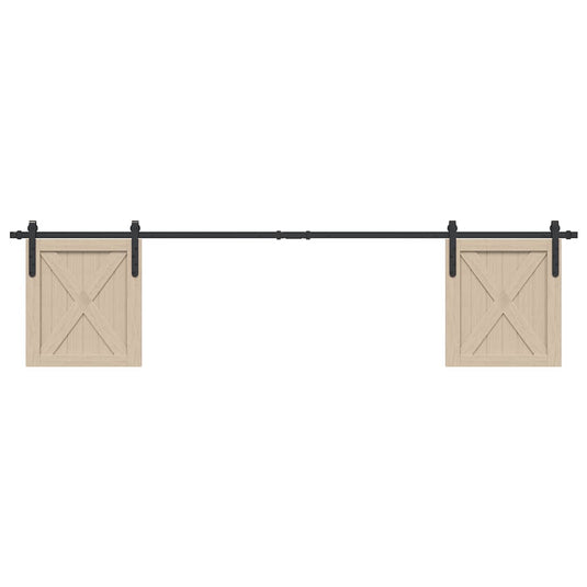 Vidaxl ophangset voor schuifdeur 213 cm koolstofstaal