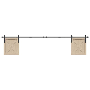 Vidaxl ophangset voor schuifdeur 244 cm koolstofstaal