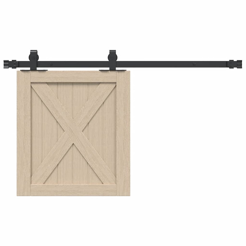 Load image into Gallery viewer, Vidaxl ophangset voor schuifdeur 91 cm koolstofstaal

