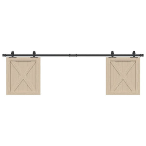 Vidaxl ophangset voor schuifdeur 183 cm koolstofstaal