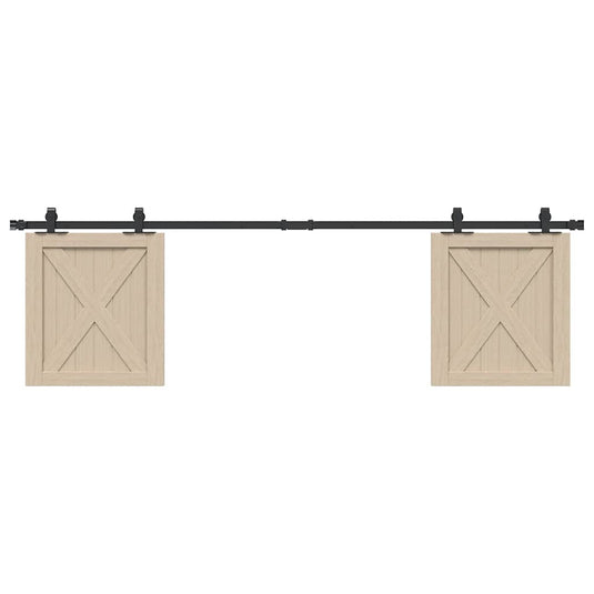 Vidaxl ophangset voor schuifdeur 183 cm koolstofstaal